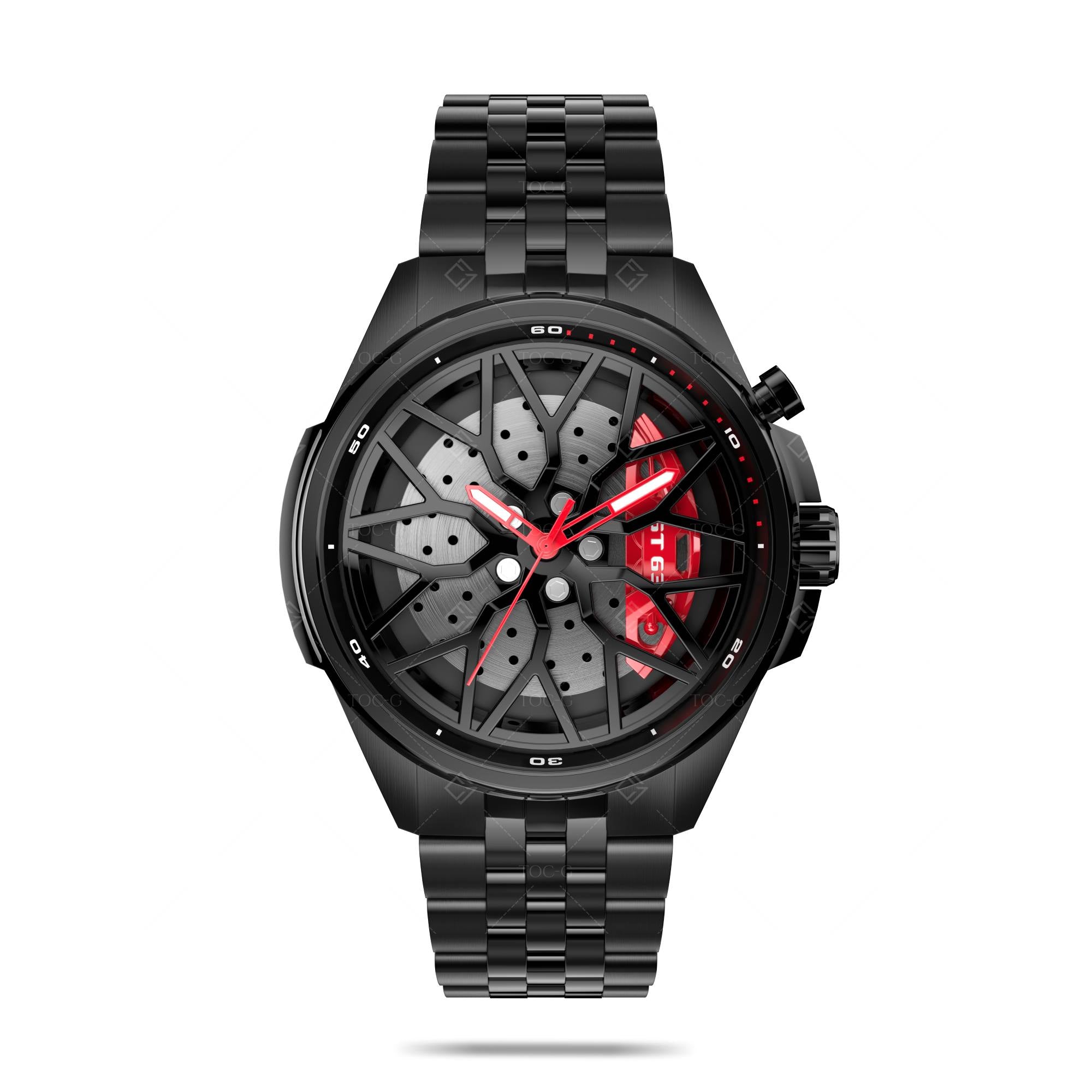 GT 63 SPINNING GYRO WATCH WITH BRAKES BLACK COLOUR TOC G WATCHES