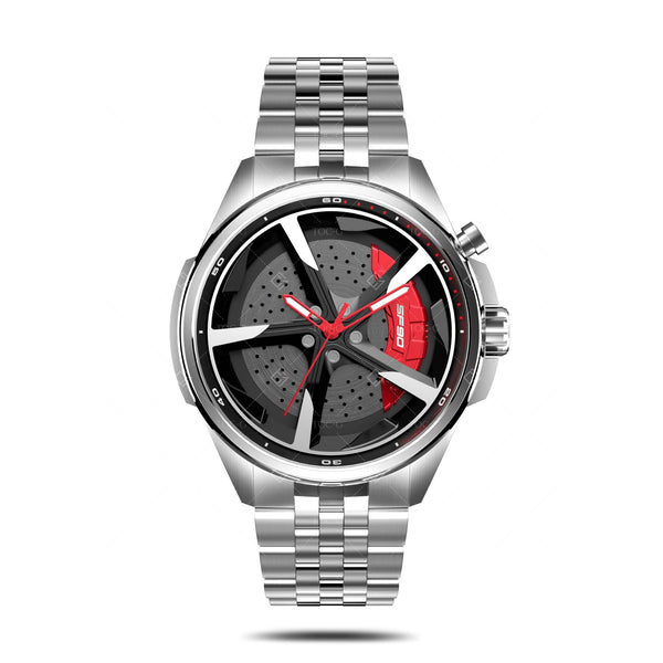 SF90 SPINNING GYRO WATCH WITH BRAKES | SILVER COLOUR