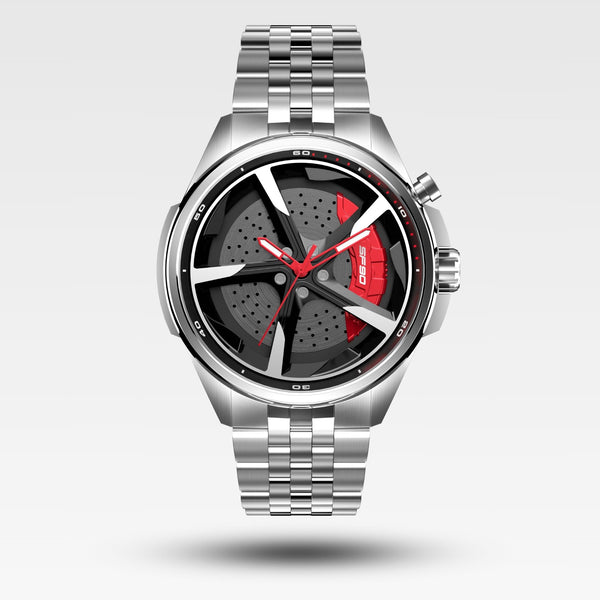 SF90 SPINNING GYRO WATCH WITH BRAKES | SILVER COLOUR